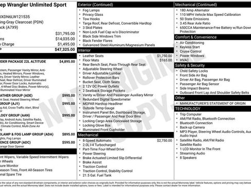 Used 2020 Jeep Wrangler Unlimited Sport AWD/4WD image 12