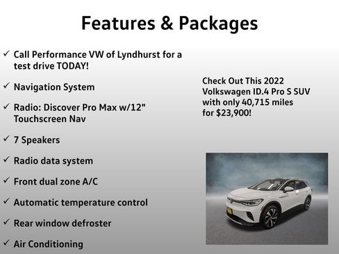 Used 2022 Volkswagen ID.4 Pro S AWD/4WD image 4