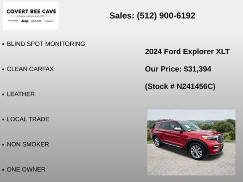 Used 2024 Ford Explorer XLT w/ Equipment Group 202A RWD image 6