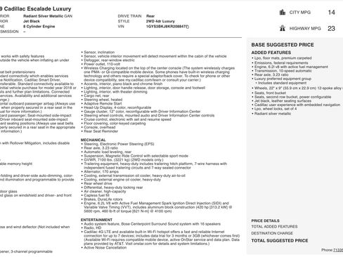 Used 2019 Cadillac Escalade Luxury image 4