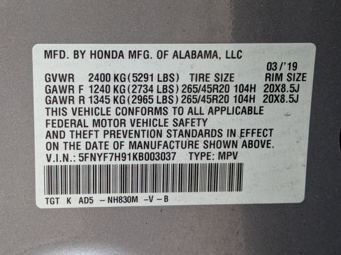 Used 2019 Honda Passport Touring image 32