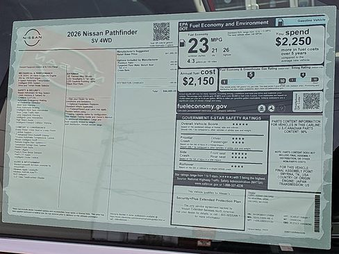 New 2026 Nissan Pathfinder SV AWD/4WD image 20