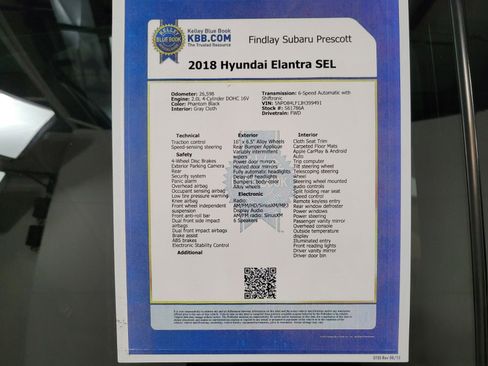 Used 2018 Hyundai Elantra SEL image 33