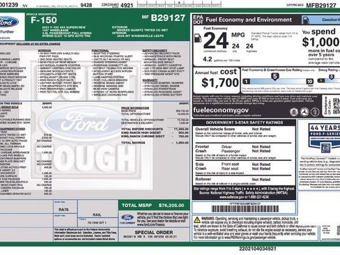 Used 2021 Ford F150 King Ranch w/ Equipment Group 601A High image 40