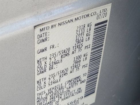 Used 2020 Nissan Murano Platinum w/ Cargo Package FWD image 32