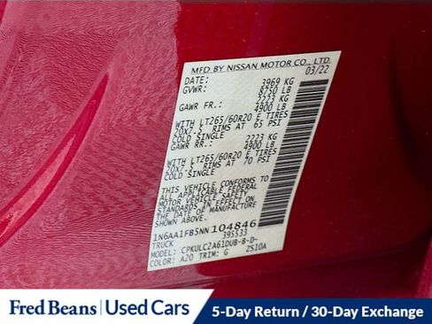 Used 2022 Nissan Titan SV w/ SV Convenience Package AWD/4WD image 38