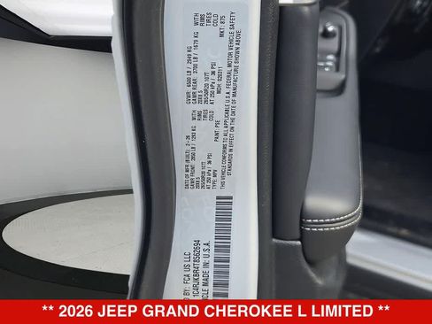 New 2026 Jeep Grand Cherokee L Limited AWD/4WD image 38