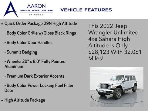 Used 2022 Jeep Wrangler Unlimited Sahara AWD/4WD image 9