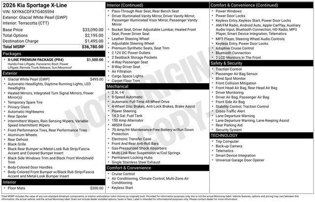 Certified 2026 Kia Sportage X-Line w/ X-Line Premium Package AWD/4WD image 30