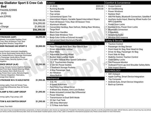 New 2025 Jeep Gladiator Sport w/ Premium Package image 6