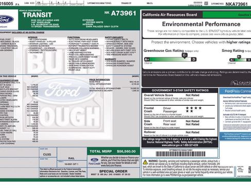 Certified 2022 Ford Transit 350 Low Roof AWD w/ Load Area Protection Package image 33