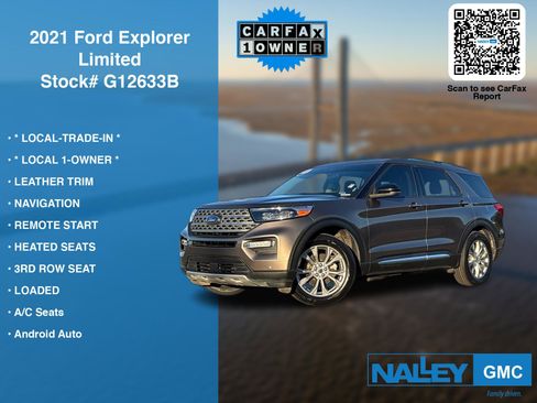 Used 2021 Ford Explorer Limited w/ Equipment Group 301A image 7