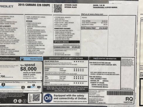 Used 2015 Chevrolet Camaro Z/28 image 38