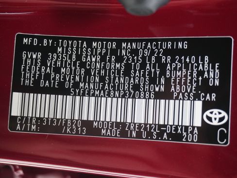 Used 2022 Toyota Corolla LE FWD image 24