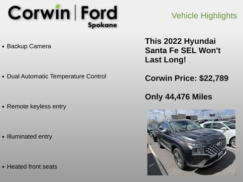 Used 2022 Hyundai Santa Fe SEL w/ Convenience Package AWD/4WD image 6