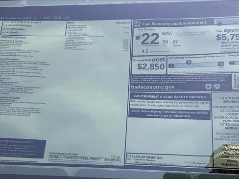 New 2026 Land Rover Range Rover Evoque S image 18