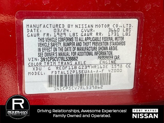 Certified 2024 Nissan Kicks SV FWD image 41