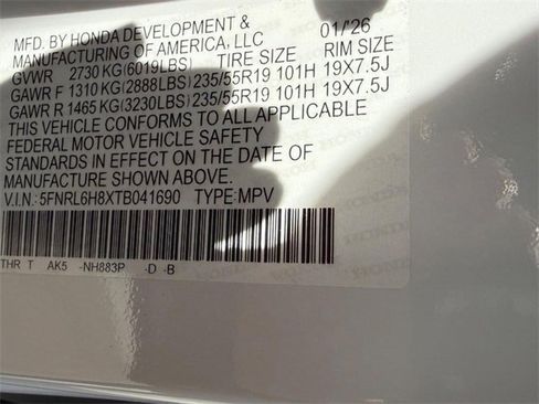 New 2026 Honda Odyssey Touring image 19