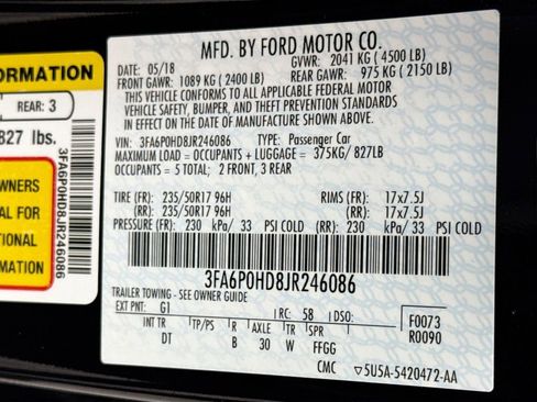 Used 2018 Ford Fusion SE w/ Fusion SE Technology Package image 33