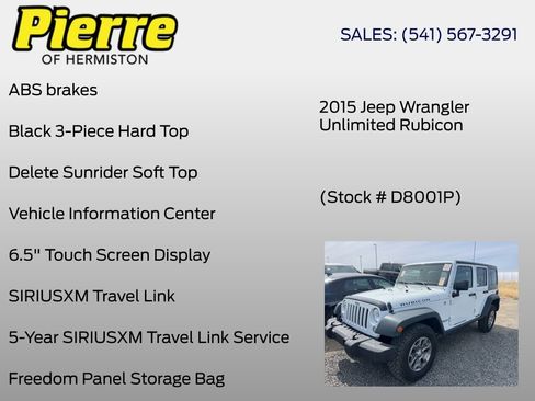Used 2015 Jeep Wrangler Unlimited Rubicon w/ Max Tow Package AWD/4WD image 7