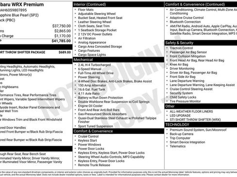 New 2025 Subaru WRX Premium image 5