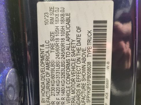 Used 2023 Honda Ridgeline RTL image 33