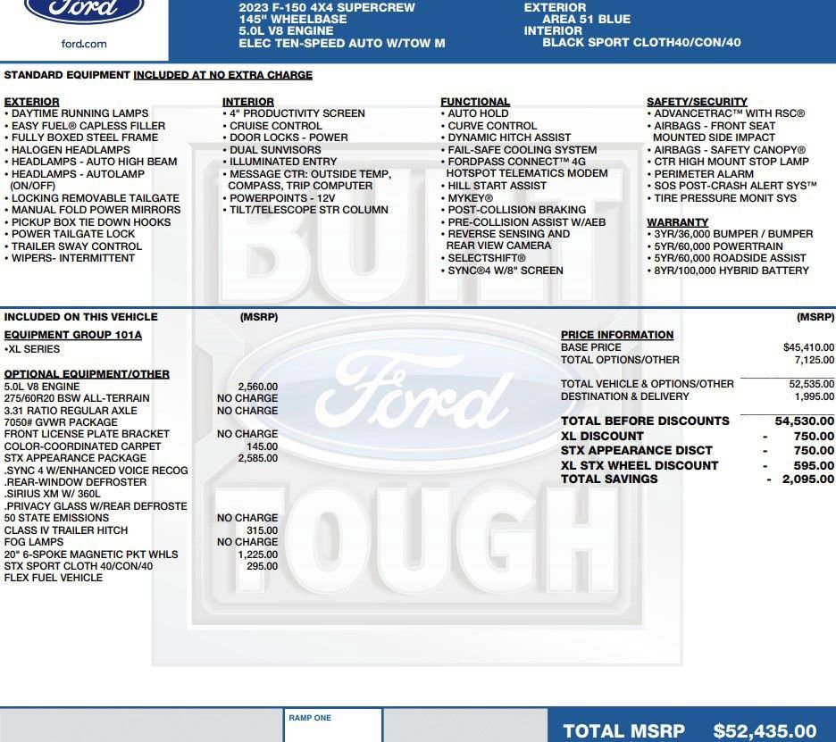 Used 2023 Ford F150 XL w/ STX Appearance Package AWD/4WD image 2