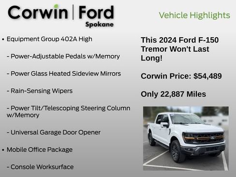 Used 2024 Ford F150 Tremor w/ Equipment Group 402A High AWD/4WD image 19