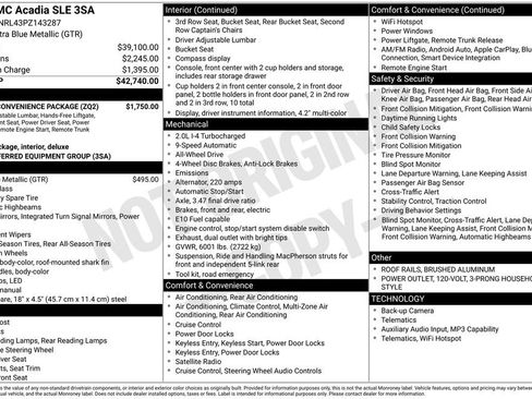 Used 2023 GMC Acadia SLE w/ Driver Convenience Package AWD/4WD image 2