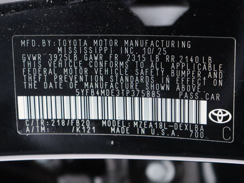 Certified 2026 Toyota Corolla LE FWD image 38