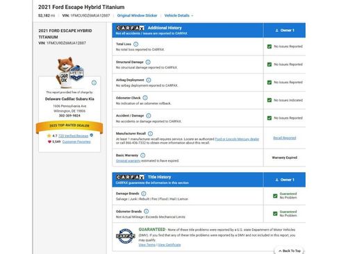 Used 2021 Ford Escape Titanium w/ Titanium Elite Package AWD/4WD image 8