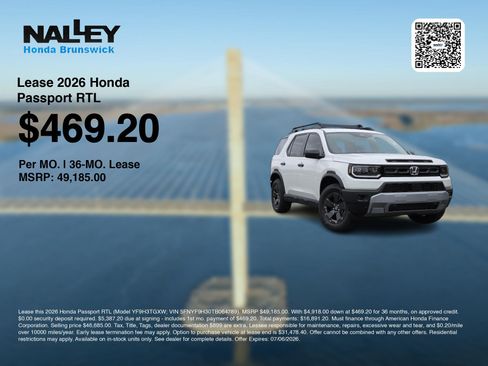 New 2026 Honda Passport RTL image 3
