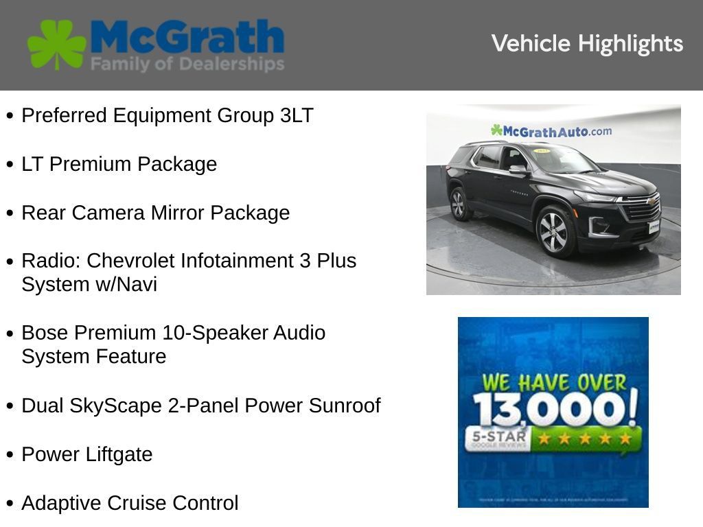 Used 2023 Chevrolet Traverse LT w/ LT Premium Package AWD/4WD image 6