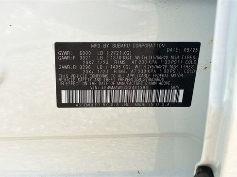 Certified 2025 Subaru Ascent Bronze Edition image 45