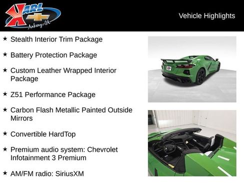 New 2026 Chevrolet Corvette Stingray Premium Conv w/ Z51 Performance Package image 3