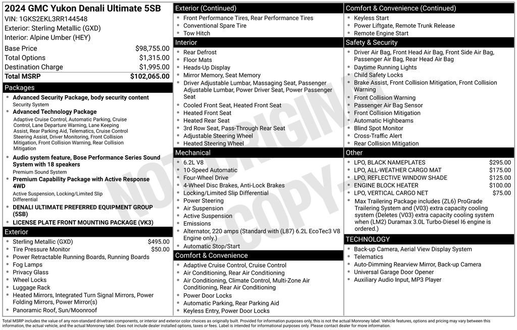 Certified 2024 GMC Yukon Denali Ultimate AWD/4WD image 55