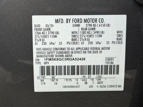 Used 2024 Ford Explorer ST w/ Equipment Group 401A AWD/4WD image 29