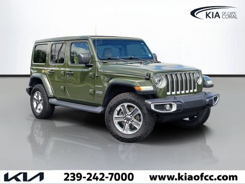 Used 2021 Jeep Wrangler Unlimited Sahara w/ LED Lighting Group AWD/4WD image 1