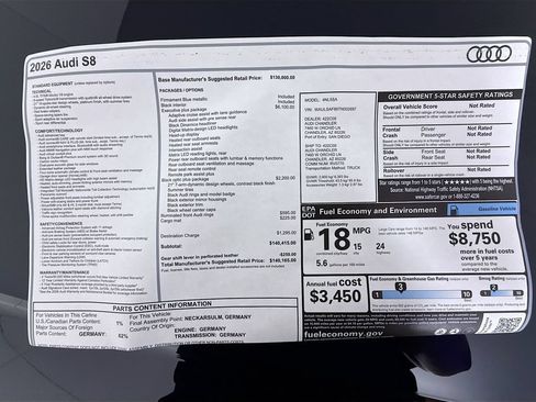 New 2026 Audi S8 AWD/4WD image 9