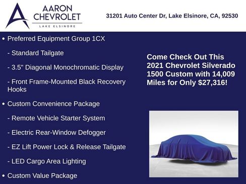 Used 2021 Chevrolet Silverado 1500 Custom w/ Safety Confidence Package image 15