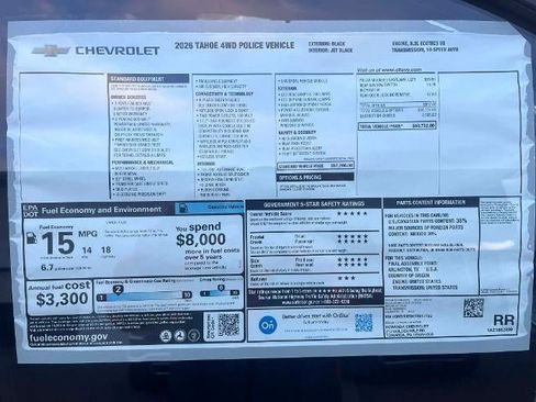 New 2026 Chevrolet Tahoe 4WD image 3