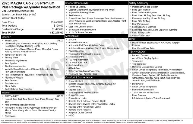 Used 2025 MAZDA CX-5 AWD 2.5 S w/ Premium Plus Pkg image 5