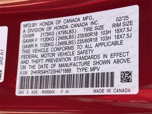 Certified 2025 Honda CR-V EX-L image 31