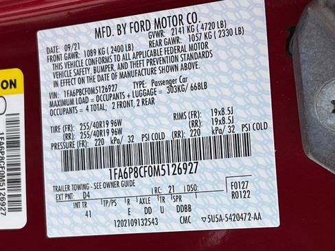 Used 2021 Ford Mustang GT Premium w/ Black Accent Package image 23