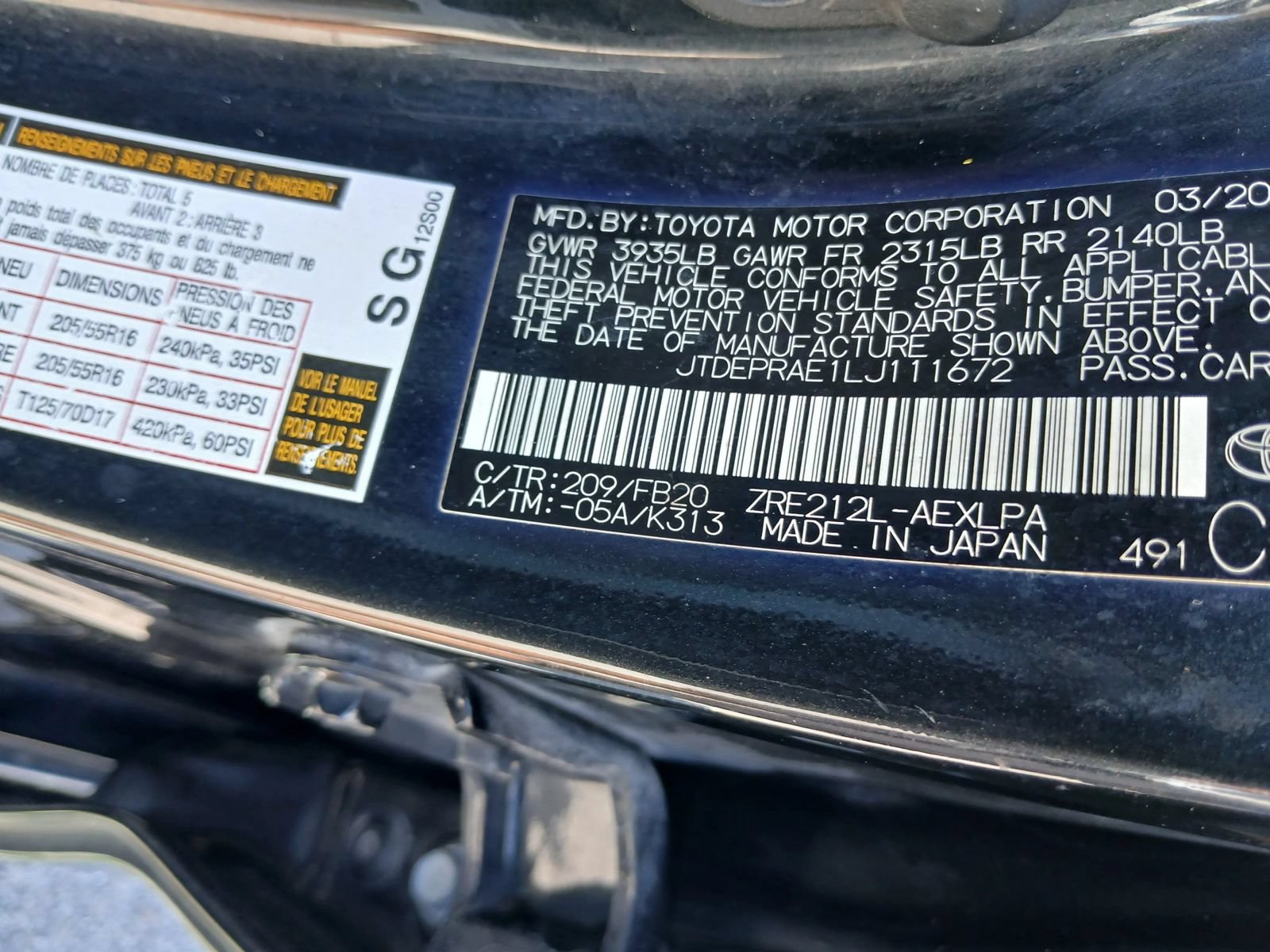 Used 2020 Toyota Corolla LE FWD image 9