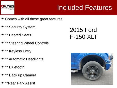 Used 2015 Ford F150 XLT w/ Equipment Group 302A Luxury image 2
