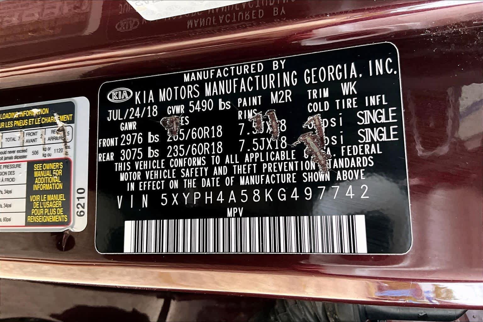 Used 2019 Kia Sorento EX w/ EX Touring Package FWD image 35