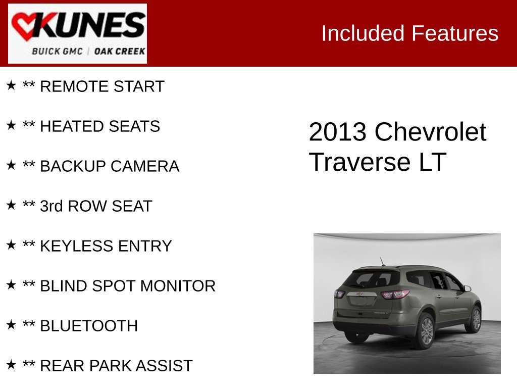 Used 2013 Chevrolet Traverse LT AWD/4WD image 2