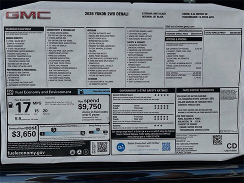 New 2026 GMC Yukon Denali w/ Sun & Power Step Package image 21