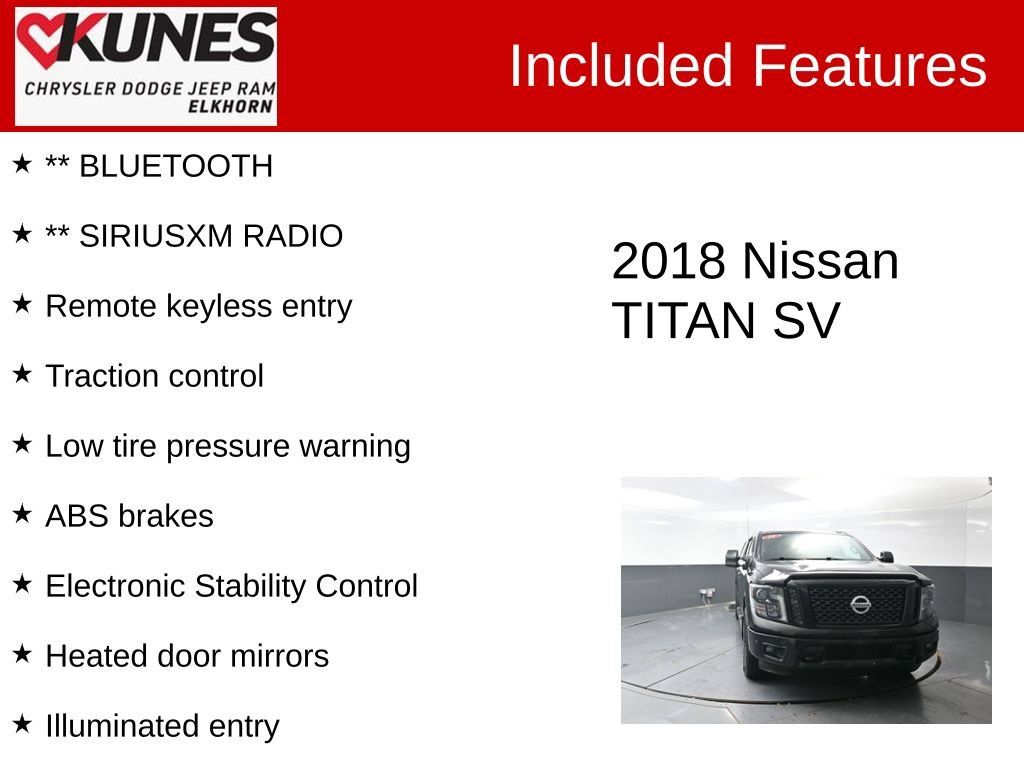 Used 2018 Nissan Titan SV AWD/4WD image 3